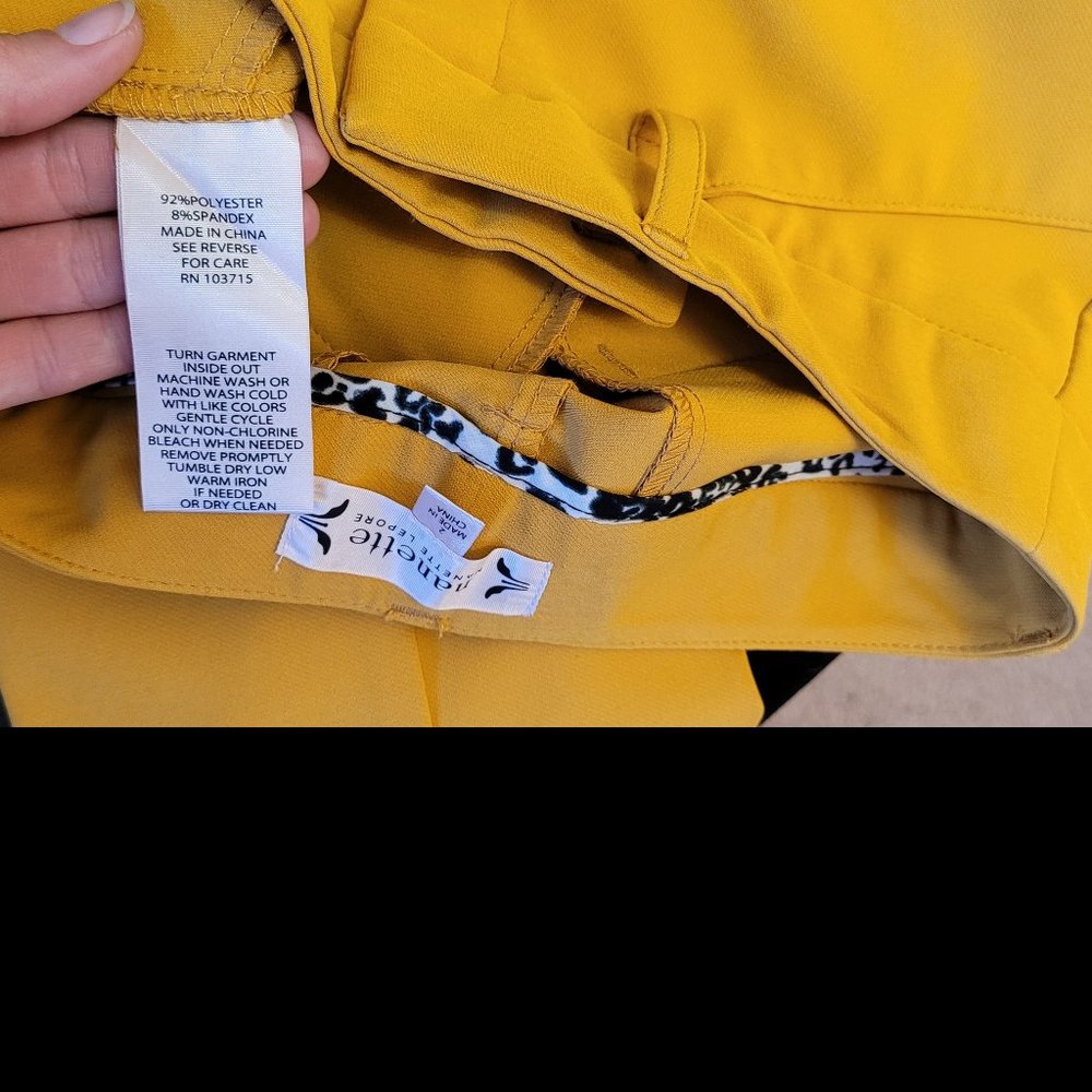 NEW Nanette Lapore Mustard Slim Leg Pants, Size 2 - Picture 8 of 13